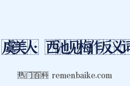 虞美人·西池见梅作反义词是什么意思的图片